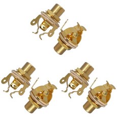 2-10PCS 1/4 인치 6.35Mm 기타 픽업 출력 잭 소켓 금속 스테레오 부품 전기 G 용 모노, 06 Gold 6PCS