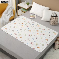 DFMEI 兒童超大嬰兒隔尿墊月經生理期宿舍防水透氣牀墊, 1個, 汽車熊【雙面可用】