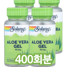 솔라레이 알로에 베라 젤 컨센트레이트 베지테리안 캡슐, 1개, 400회분