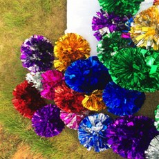 치어리더 응원술 2p 플라스틱 은박 파티용품, 골드, 골드