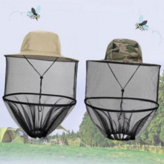 [하늘다원]접이식 그물망 캠핑용 방충 야외 방지 모자 성묘용 벌레, 밀리터리