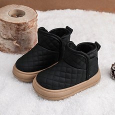 바이시유 키즈부츠 겨울 아동 털 안감 주니어 신발 여아 남아 부츠 방한화 시나모