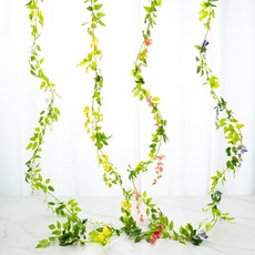 할메이드 생화같은 조화 꽃벽 행잉플랜트 천장 벽 장식 hc11 등나무 넝쿨 2p, 1개, hc11 등나무 넝쿨 2p 믹스