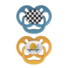닥터브라운 어드밴티지 야광 공갈젖꼭지 6-18개월용 4팩 다람쥐, 닥터브라운 2 Pack, 2팩, 스케이트보드 달팽이