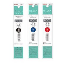제브라 블렌 3색 볼펜 리필심 0.5mm 0.7mm 10개 세트, 0.5 리필심 블랙 6개+블루 2개+레드 2개 세트, 1개