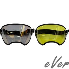 EVO 大風鏡 專用風鏡 騎士帽 安全帽護目鏡 抗風 抗UV 復古頭盔護目鏡 綁帶皮革風鏡, 1個, 黃色