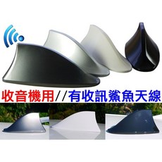 烤漆面 鯊魚鰭 收音機天線蓋 黑白灰銀