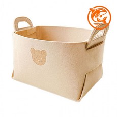 귀여운 곰돌이 무늬 정리 바구니 아동 장난감 수납함 대형 실용