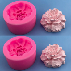 수제 카네이션 몰드 실리콘 비누틀 만들기 키트 세트, 핑크색(카네이션꽃_2개)