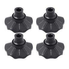 4Pc 캠핑 스툴 다리 캡 미끄럼 방지 야외 접이식 의자 발 커버 조절 가능, 15mm 검정, 4개