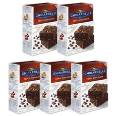 Ghirardelli 기라델리 트리플 초콜릿 브라우니 믹스 2.26kg, 5개