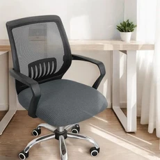 게이밍 의자 커버 사무실 분할 등받이 탄성 회전 두꺼운 컴퓨터 시트 범용 방진 안락, 01 라이트 그레이