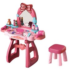 공주놀이 14종소품 빛나는리본 스툴 화장대 장난감드라이기, 1개, 핑크