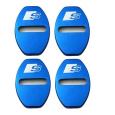 4PCS 자동차 도어 잠금 커버 케이스 아우디 Sline A6 A4 A3 A7 A5 Q3 Q5L Q7 Q2 S4 S5 S6 S7 S8 TT RS3 액, 02 Blue