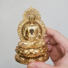 純銅 阿彌陀佛 佛像 擺件 手工拋光 精工, 如圖所示, 1個