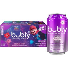 bubly 버블리 블랙베리 스파클링 워터 미국 직배송 355ml 8개, 코스믹 스월