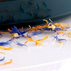臺灣出貨 矢車菊混閤花瓣10g 烘焙裝飾花茶調配用花 火星花瓣 咖啡烘焙裝飾用幹花 火星花瓣 金盞花絲 天然混合花瓣, 雙子花瓣10g