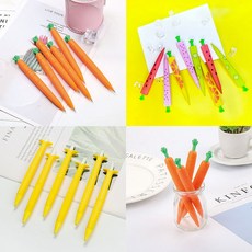샤프 모음 바나나 당근 과일 귀여운 특이한 학용품 볼펜 펜 인쇄 가능, [인쇄-미포함] 당근샤프