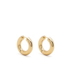 톰우드 9K 옐로 골드 청키 미디엄 후프 이어링