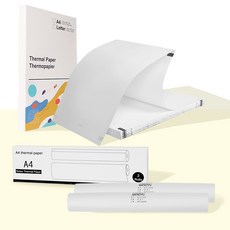레터치 A4 휴대용 무선 프린터기 감열용지, 1개, A4 롤 감열용지(2롤)