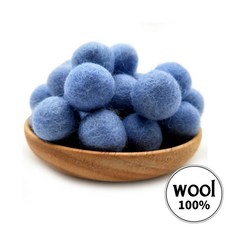 아트위브 DIY 2cm 울 칼라 양모볼 펠트 공예 양모공 폼폼이 만들기 재료, 10개, 25. 스카이 (2cm)