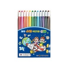 지구화학 슈퍼 색연필, 12색, 6개