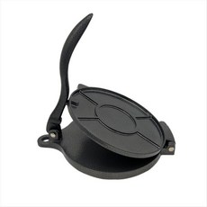 알루미늄 합금 토틸라 프레스 플랩 잭 기계 크레페 기계 팬케이크 제조업체 캐스트 알루미늄 옥수수 수제 수제, 16cm, 검은색