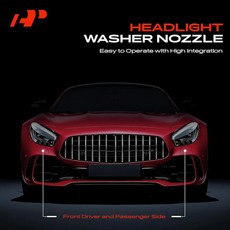 A-PREMIUM 프리미엄 토요타 랜드 크루저 2024 및 렉서스 LX600 2022-2024 운전석 조수석 측과 호환되는 전면 왼쪽 오른쪽 헤드라이트 와셔 노즐 2개