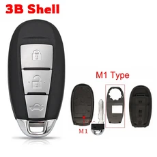 호환 Ecusells 스마트 원격 키 블랭크 포브 쉘 케이스 SX4 비타라 TS001용 2 3 단추, 06 7개의 버튼 6개의 버튼