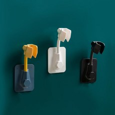 흡착식 샤워기 거치대 홀더 걸이 3color 무타공 접착식, 화이트