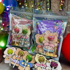 사탕 포장지 캔디 페이퍼 토끼 6P 꽂이 막대, 상세페이지 참조, 1개