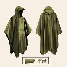 戶外雨披成人斗篷徒步露營雨衣登山釣魚防雨三合一防水天幕多功能, 綠色（牛津布面料）, 1個