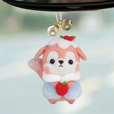 Fenrry 귀여운 동물 양모 Felting 재료 패키지 DIY 미완성 양모 펠트 바늘 키트 크리스마스 선물 홈 인테리어, 10, 1개