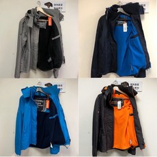 極度乾燥 Superdry 經典款 刷毛保暖 防風 外套, 深藍X藍內裡,XS, 1個
