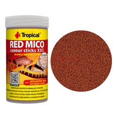 Tropical RED MICO colour sticks 高蛋白增豔條狀飼料 XXS 緩沉型熱帶魚飼料, 1個