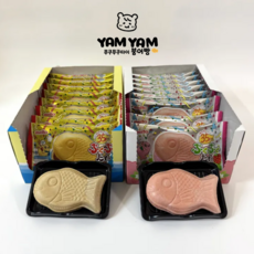 메이토 푸쿠푸쿠타이 붕어빵 일본 과자 초코 딸기 맛 SET, 2개, 165g