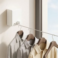 월렉트 간편설치 무타공 스텐 와이어 빨랫줄, 1개, 월렉트 화이트