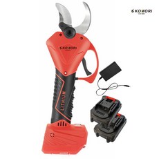 KOMORI 4.0 無線鋰電修枝剪二電一充組 (含工具箱、手套、油壺、磨刀石、替換刀片), 1套