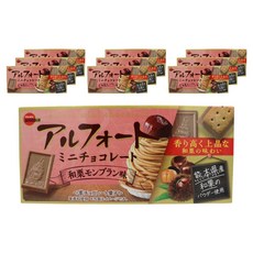 Bourbon Alfort 迷你巧克力 Wagon Mont Blanc口味 1盒(12入)×10個, 55g, 10個