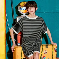 마밤 MSMV 접촉냉감 아동 주니어 5부 잠옷 브리즈ST 블랙