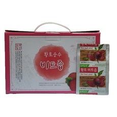 듬뿍농원 산지직송 국내산 비트즙 100ml 100포 찐한 붉은 맛이 살아 있는 레드비트즙 선물세트, 100개