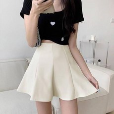 플리츠 속바지 러블리 여성 () 미니스커트 A라인치마