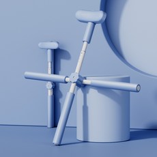 블몬 밸런스바 요가 필라테스 십자봉 스트레칭 봉, 블루