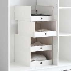 OLIVING 多用途可堆疊置物箱, 白色, 4入