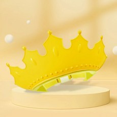 어린이 방수 샴푸 조절 보호 베이비 크라운 만화 유아 실드 귀 목욕 헤어 바이저 크기 샤, 노랑