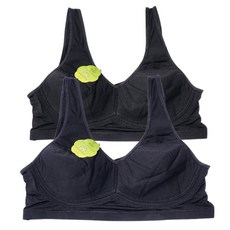 1+1 엘에이스 국내산 인견 노몰드 스포츠브라 2P