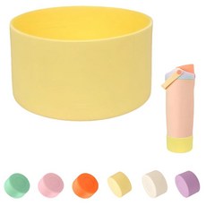 KPWIN Owala FreeSip Sway용 실리콘 부츠 887.2ml30온스 1.2L40온스 물병용 미끄럼 방지 보호 슬리브 바닥 커버 내구성 있는 긁힘 병 부츠, 밝은 옐로우