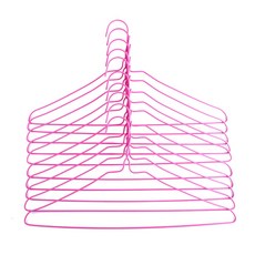 코디스 국내생산 칼라 세탁소 코팅옷걸이 50개, 분홍