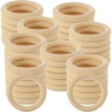 공예용 50PCS 3인치 원목 반지 미완성 70mm 마크라메 주얼리