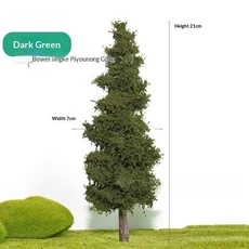 ♥14-21cm 미니어처 소나무 세트: 디오라마 기차 레이아웃 요정 정원 및 건축 경관 장식을 위한 사실적인, 07 B 21CM